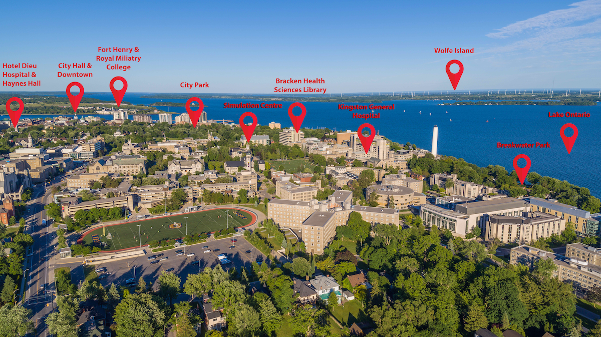 The Queen's campus is situated on Lake Ontario, minutes from downtown and Kingston Health Sciences Centre